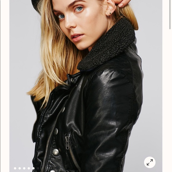 Free People Jackets & Blazers - Black Free People Ashville Vegan Moto Jacket